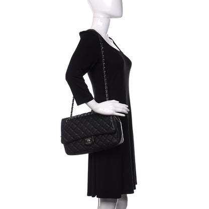Chanel Caviar Quilted Jumbo Easy Flap Black 2 of 11