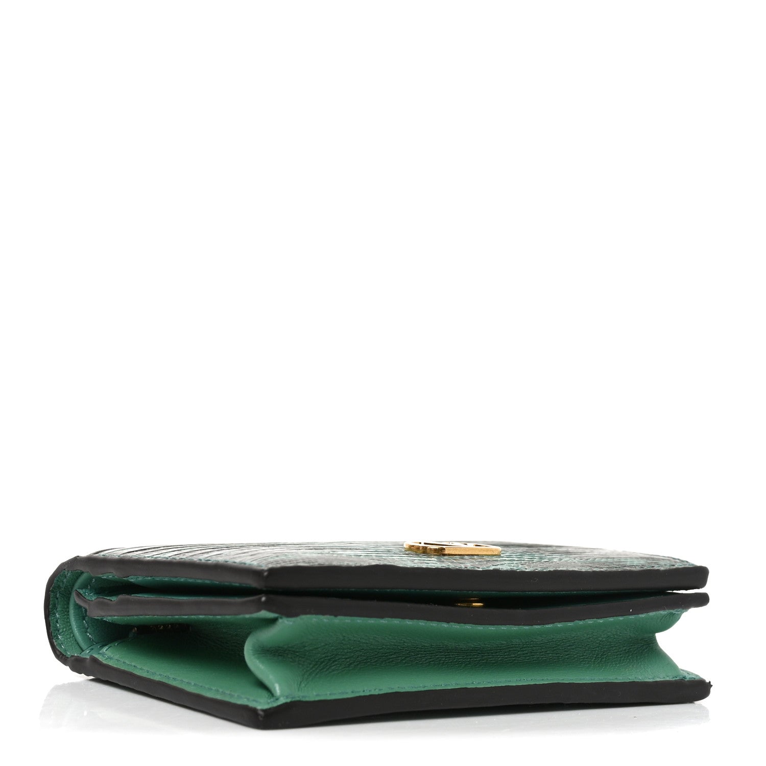 Valentino Garavani Lizard Embossed Vlogo Bi-Fold  Green 4 of 7