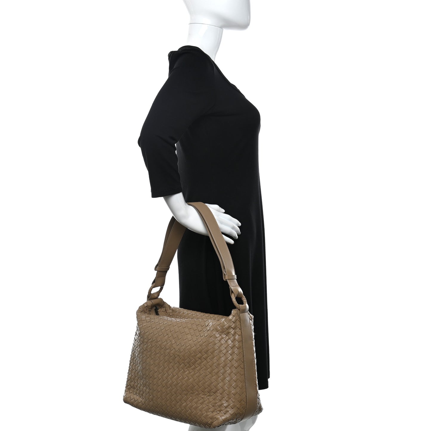 Nappa Intrecciato Sloane Hobo Walnut
