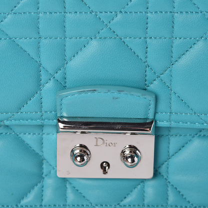 Christian Dior Lambskin Cannage Miss Dior Promenade Pouch Turquoise 14 of 15