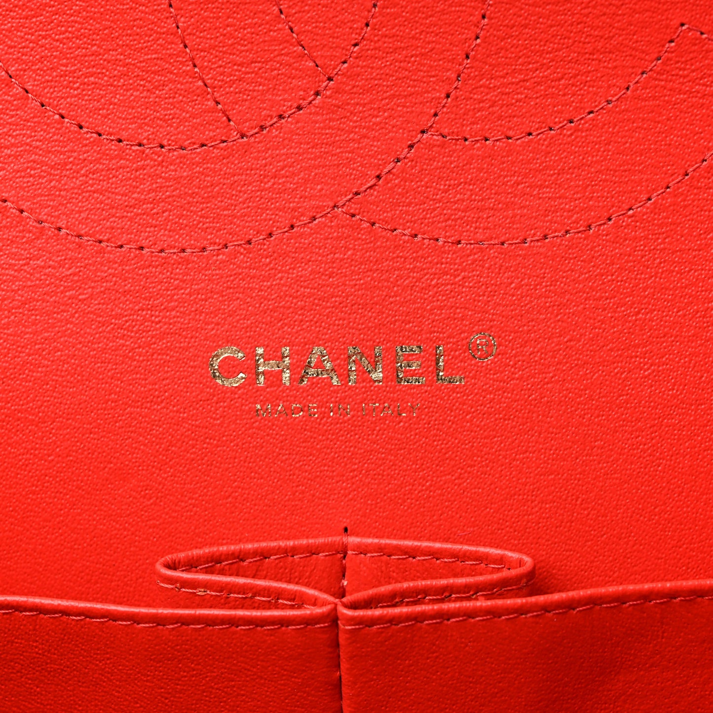 Caviar Quilted Jumbo Double Flap Red