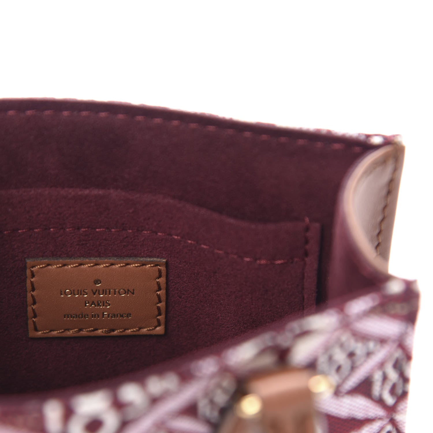 Louis Vuitton Jacquard Since 1854 Petit Sac Plat Bordeaux 8 of 11