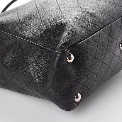 Chanel Caviar Stitched Medium CC Pocket Hobo Black 6 of 10