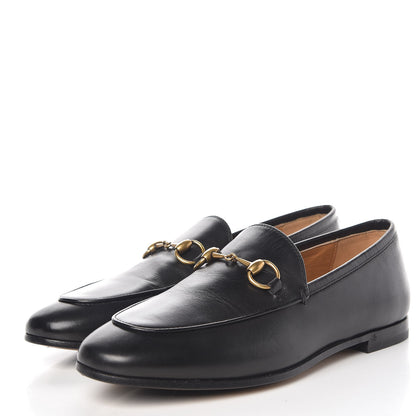 Gucci Calfskin Womens Jordaan Loafers 35.5 Black 3 of 9