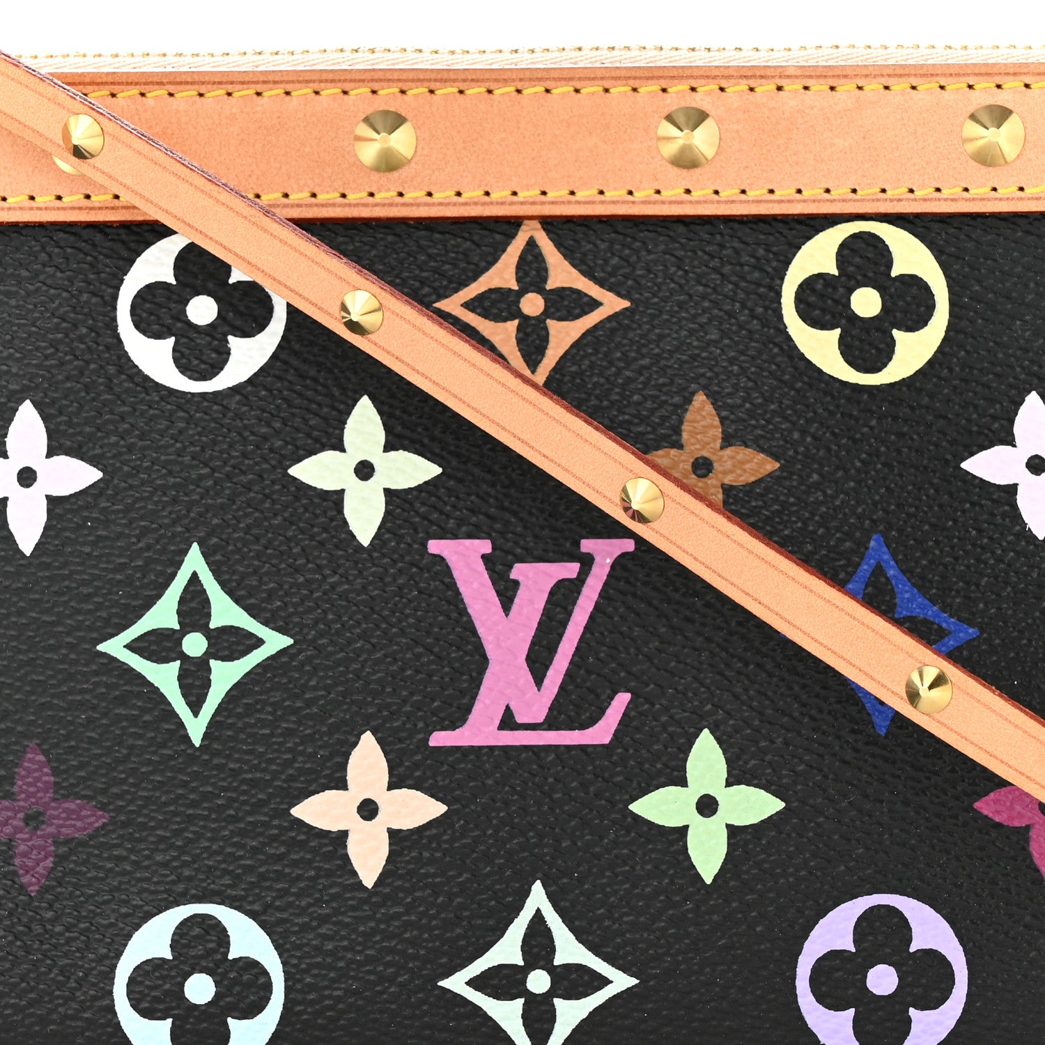 Louis Vuitton Monogram Multicolor Pochette Accessories Black 13 of 17