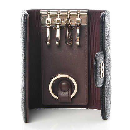 Chanel Caviar Quilted 4 Key Holder Black 5 of 9
