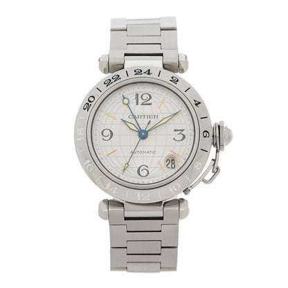 Cartier Stainless Steel 35mm Pasha GMT Automatic Watch 1 of 4