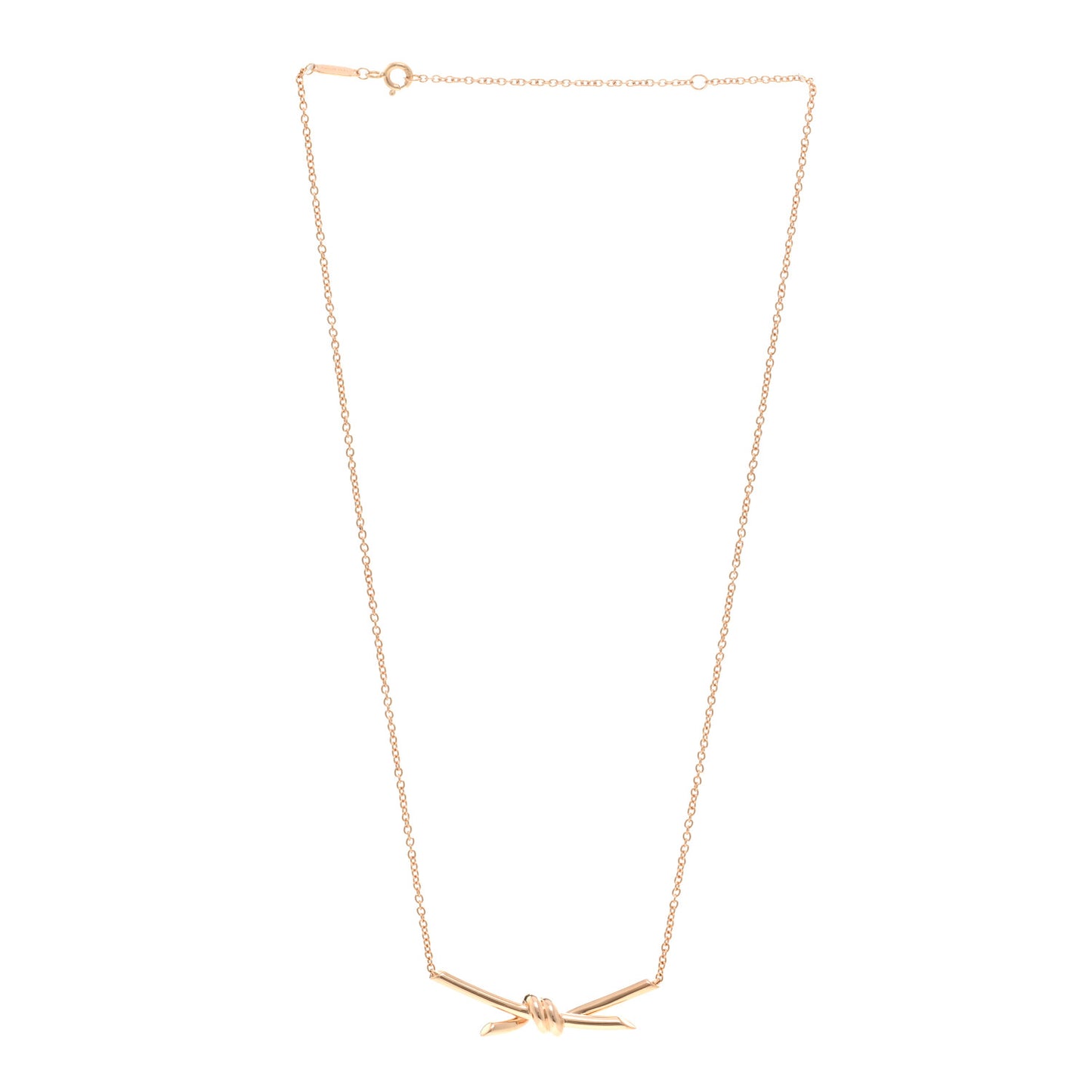 18K Rose Gold Knot Necklace