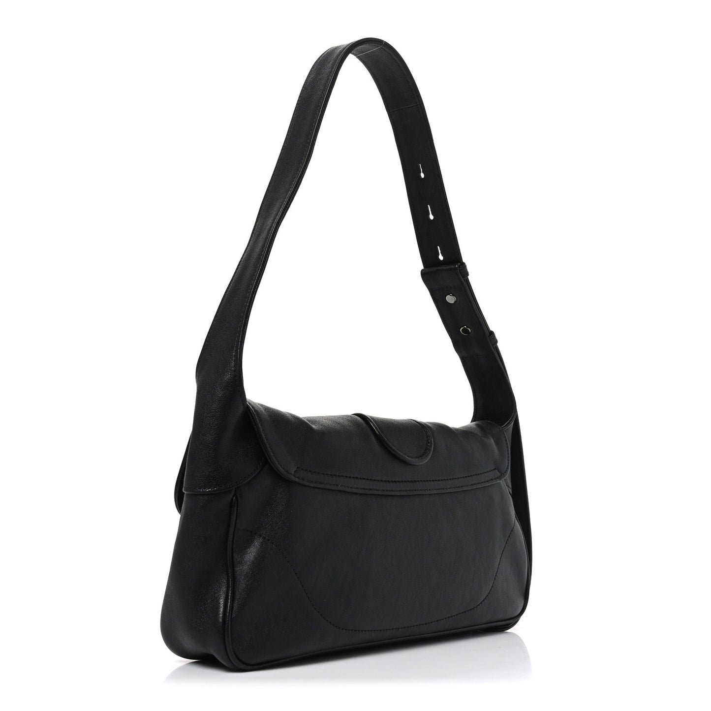 Goatskin Small GG Monochrome Aphrodite Shoulder Bag Black