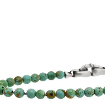 David Yurman Sterling Silver Turquoise 4mm Spiritual Beads Bracelet 6 of 6