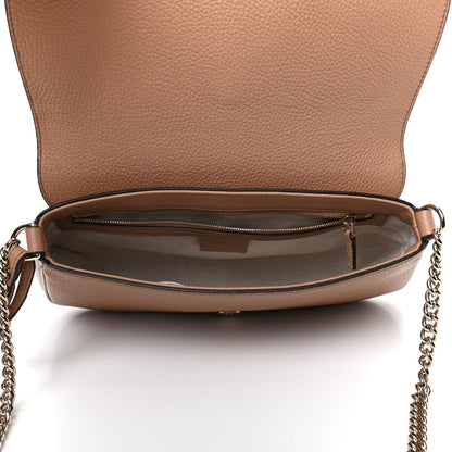 Gucci Pebbled Calfskin Medium Soho Flap Crossbody Camelia 5 of 10