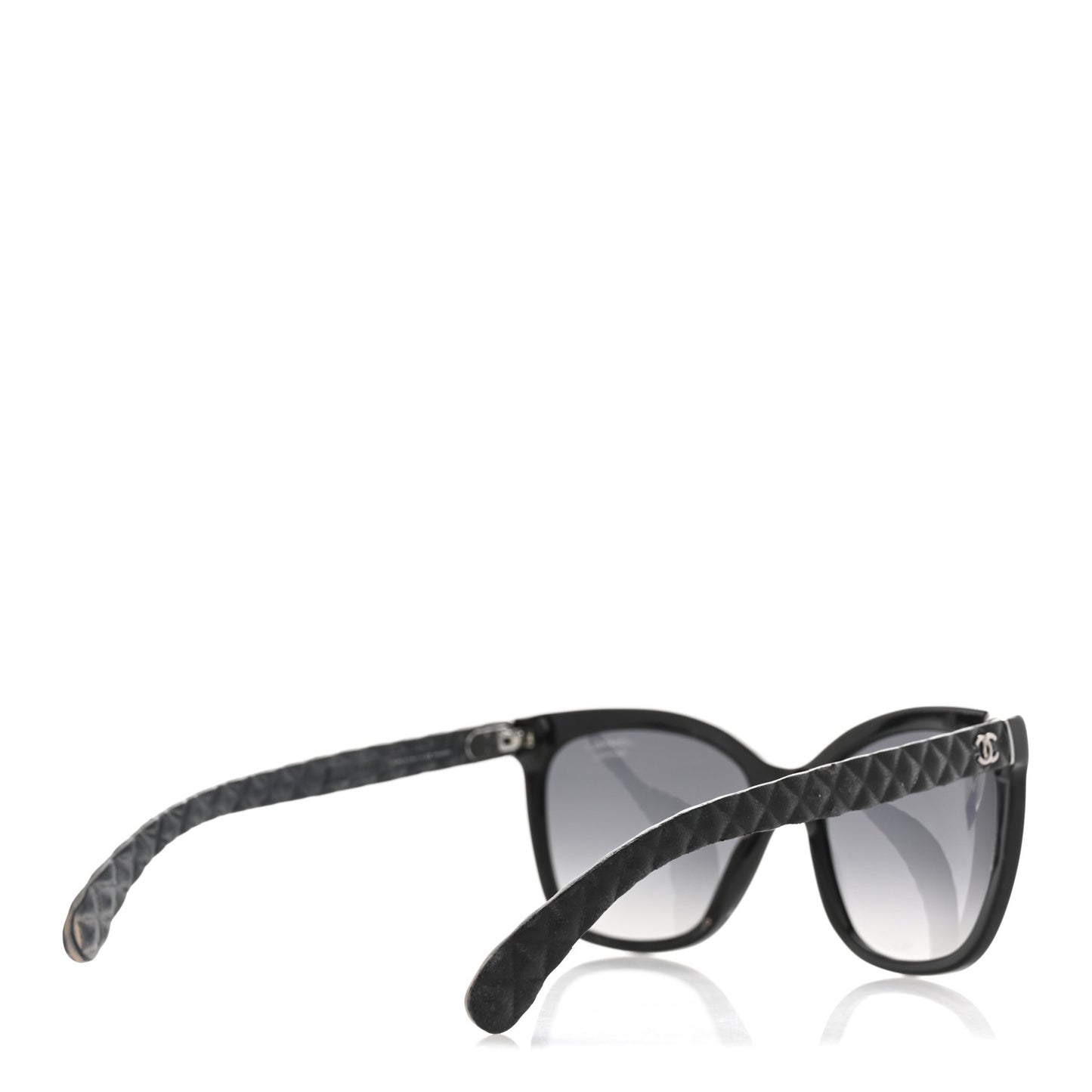Acetate Quilted Polarized Butterfly CC Sunglasses 5288-Q Black