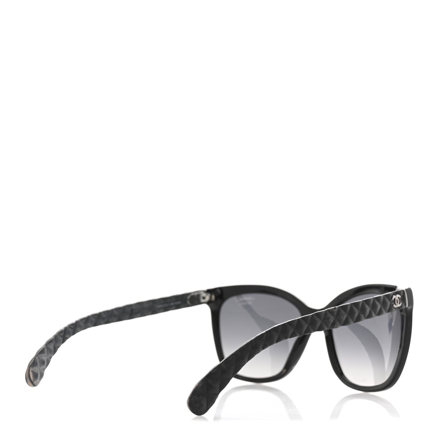 Chanel Acetate Quilted Polarized Butterfly CC Sunglasses 5288-Q Black 4 of 10