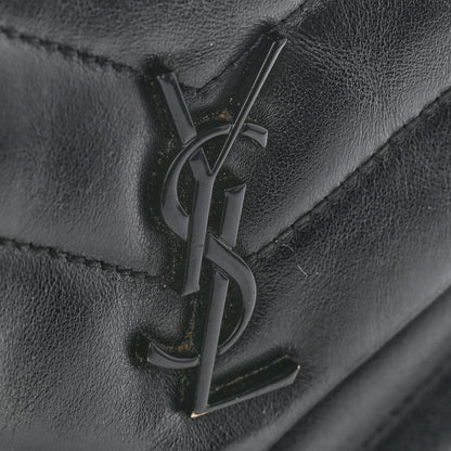 Saint Laurent Calfskin Y Quilted Monogram Toy Loulou Crossbody Bag Black 9 of 11