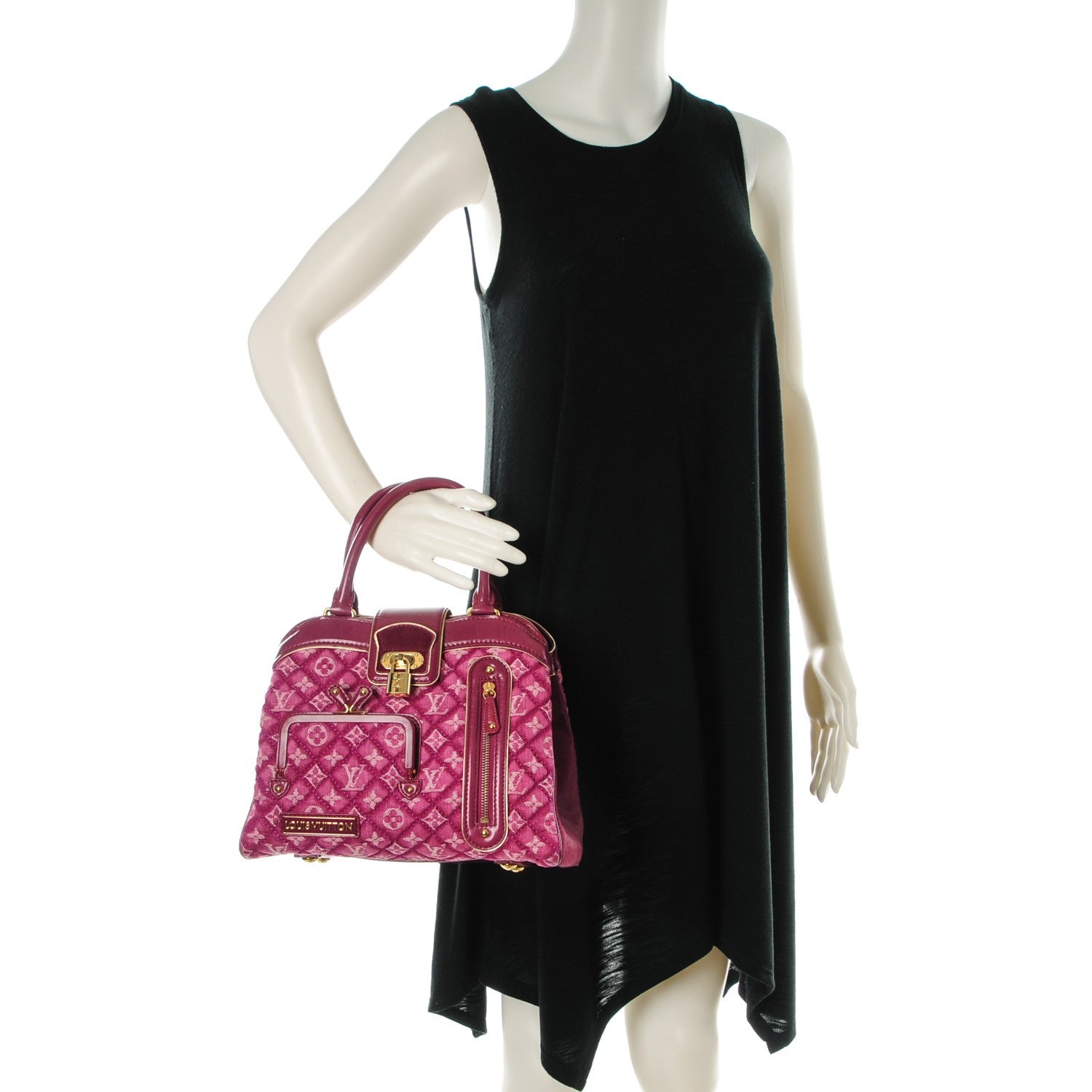 Louis Vuitton Monogram Denim Quilted Linda Fuchsia 2 of 7
