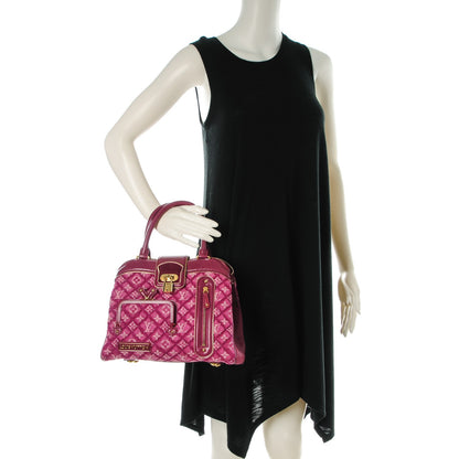 Louis Vuitton Monogram Denim Quilted Linda Fuchsia 2 of 7