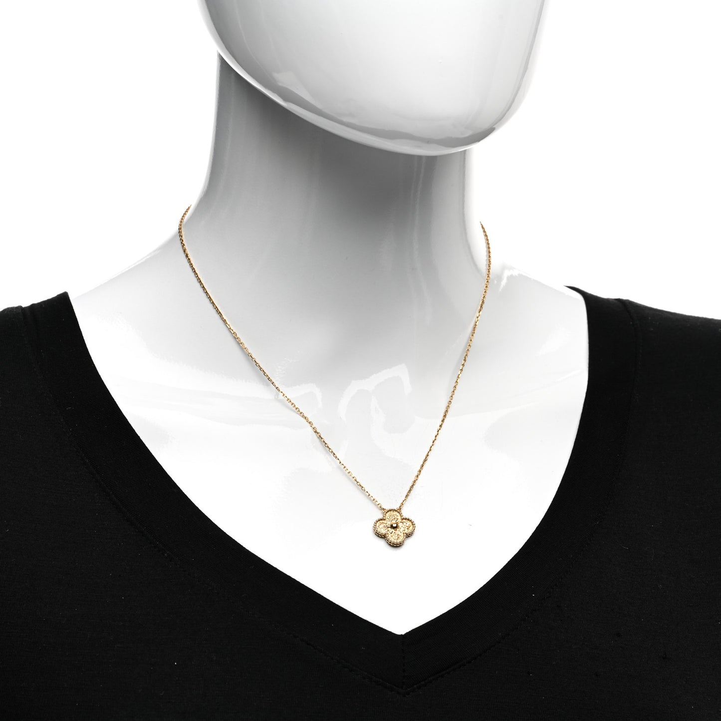 18K Yellow Gold Vintage Alhambra Pendant Necklace