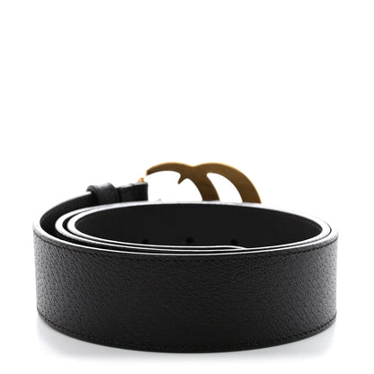Gucci Textured Dollar Calfskin Double G 40mm Belt 85 34 Dark Cocoa 2 of 6
