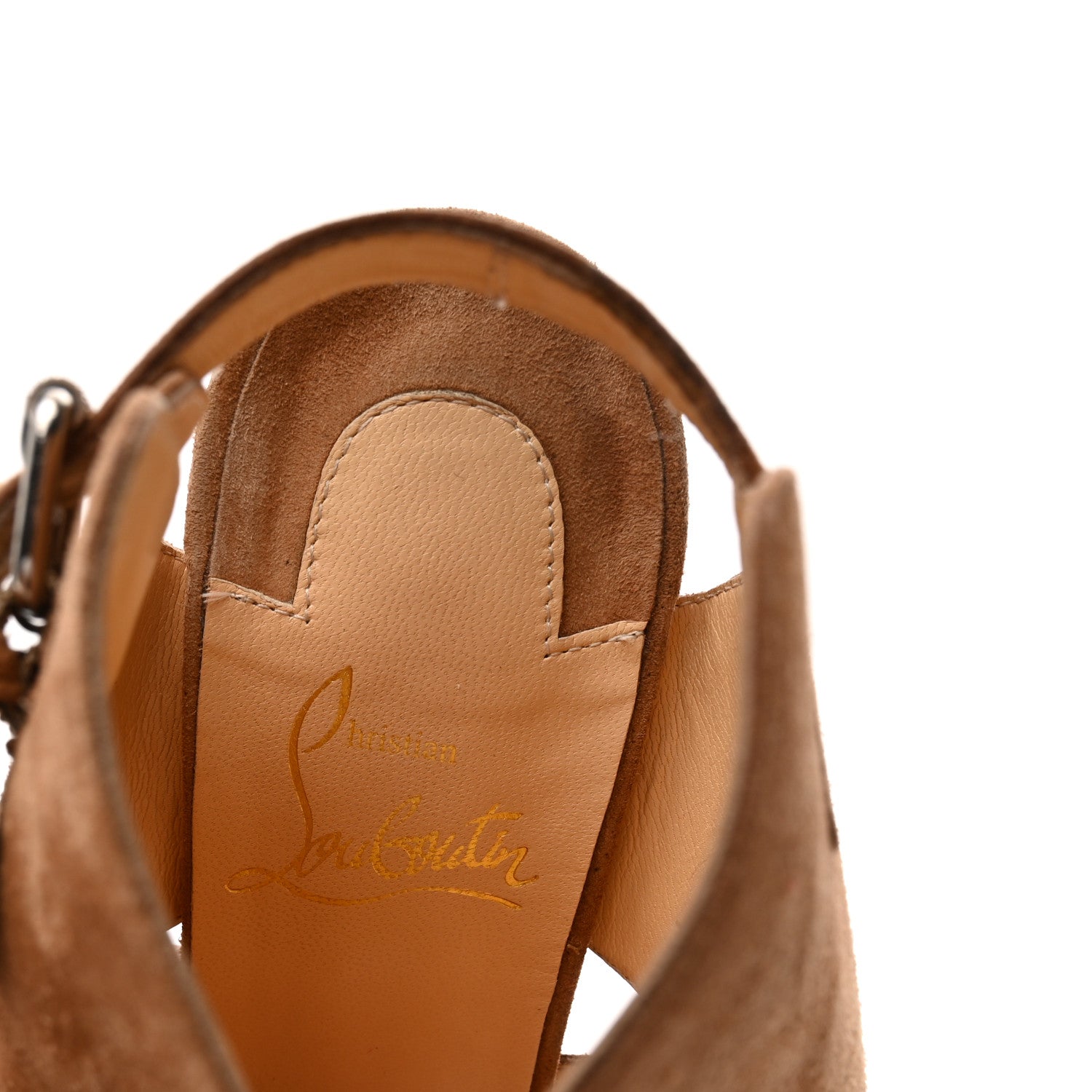 Christian Louboutin Suede Apron Lili 120 Pumps 36 Noisette 1884811