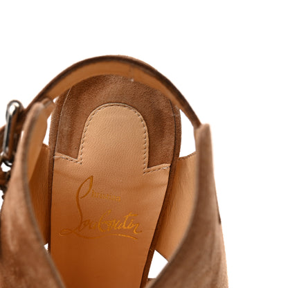Christian Louboutin Suede Apron Lili 120 Pumps 36 Noisette 8 of 9