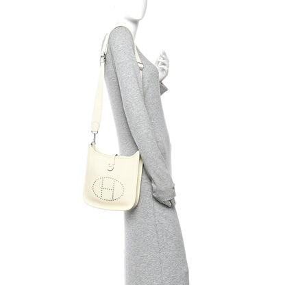 Hermes Taurillon Clemence Evelyne 23 Poche III Cream 2 of 10