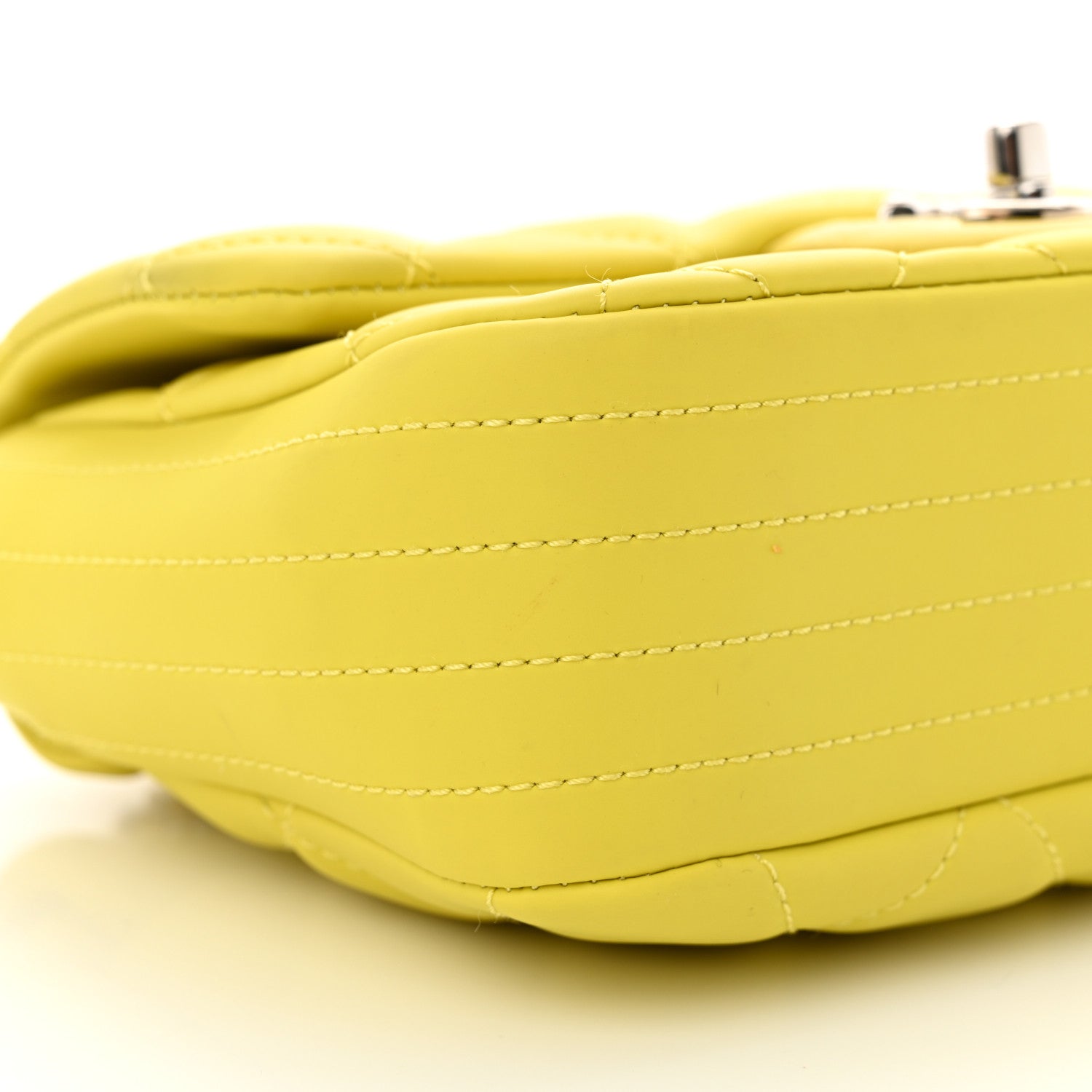 Chanel Rubber Quilted Lambskin Mini Square Coco Rain Flap Yellow 10 of 14