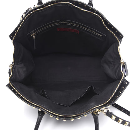 Valentino Garavani Vitello Rockstud Dome Shopper Black 5 of 16