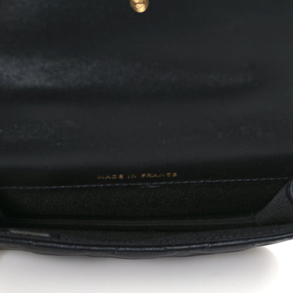 Chanel Lambskin Quilted Top Handle Flap Coin Purse With Chain Black 5 of 12