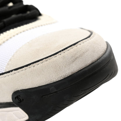 Chanel Velvet Calfskin Mixed Fibers CC Sneakers 40 White Black 9 of 13