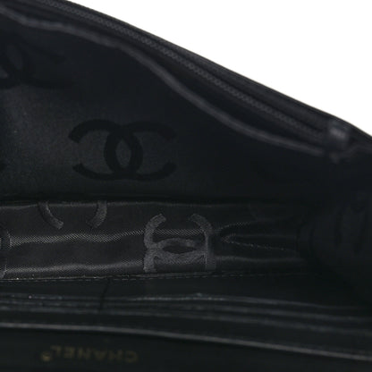 Chanel Calfskin Stitched Square Quilted Wallet On Chain WOC Black 5 of 9