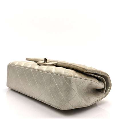 Chanel Iridescent Calfskin Quilted Medium Double Flap Silver 9 of 9