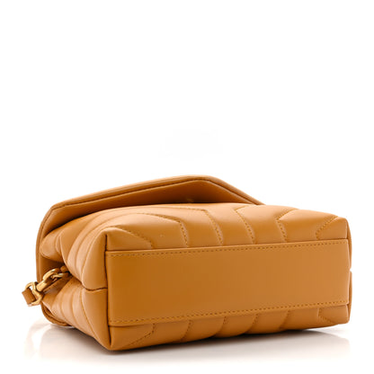 Saint Laurent Calfskin Y Quilted Monogram Toy Loulou Crossbody Bag Cheddar 4 of 11