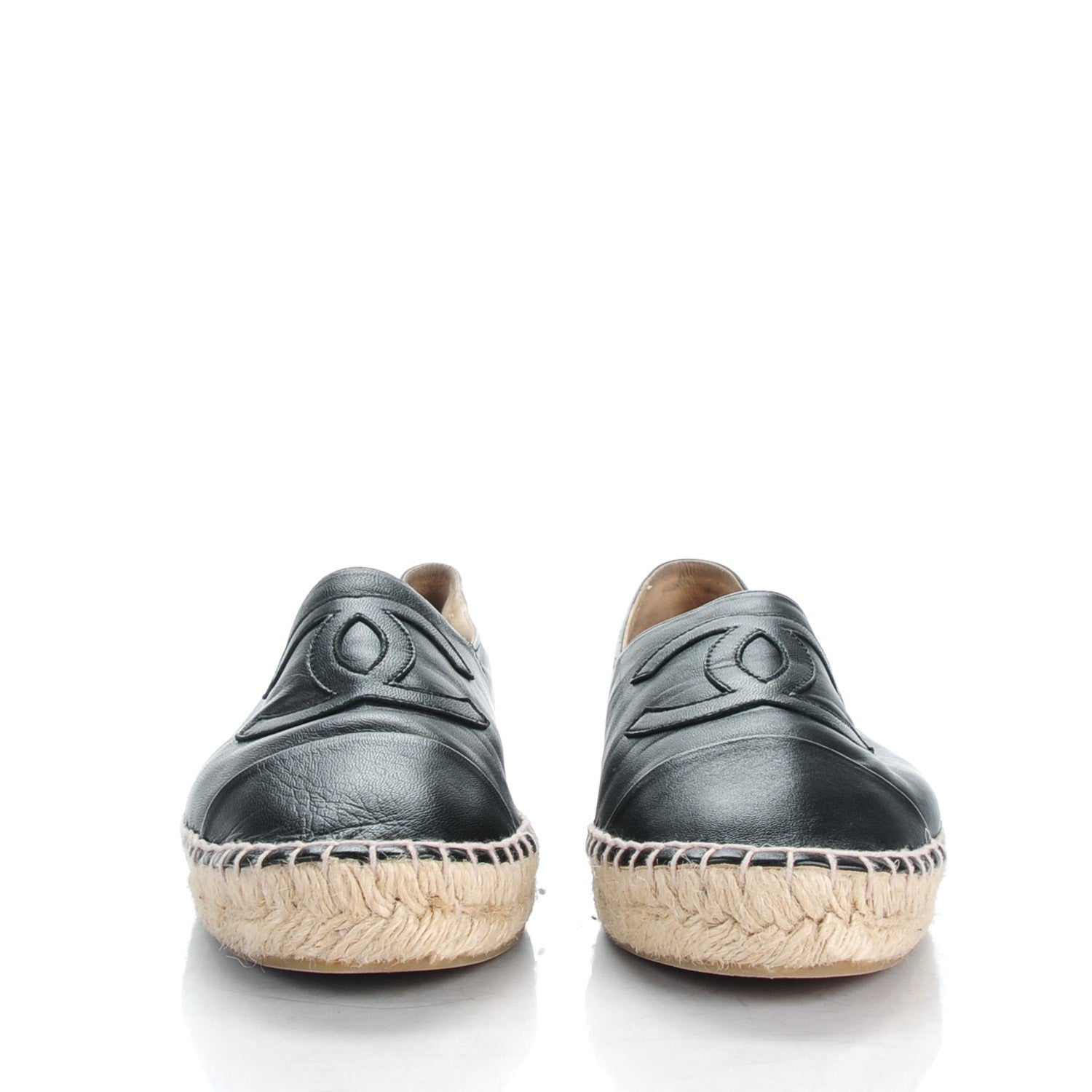 Chanel Lambskin CC Espadrilles 41 Black 2 of 12