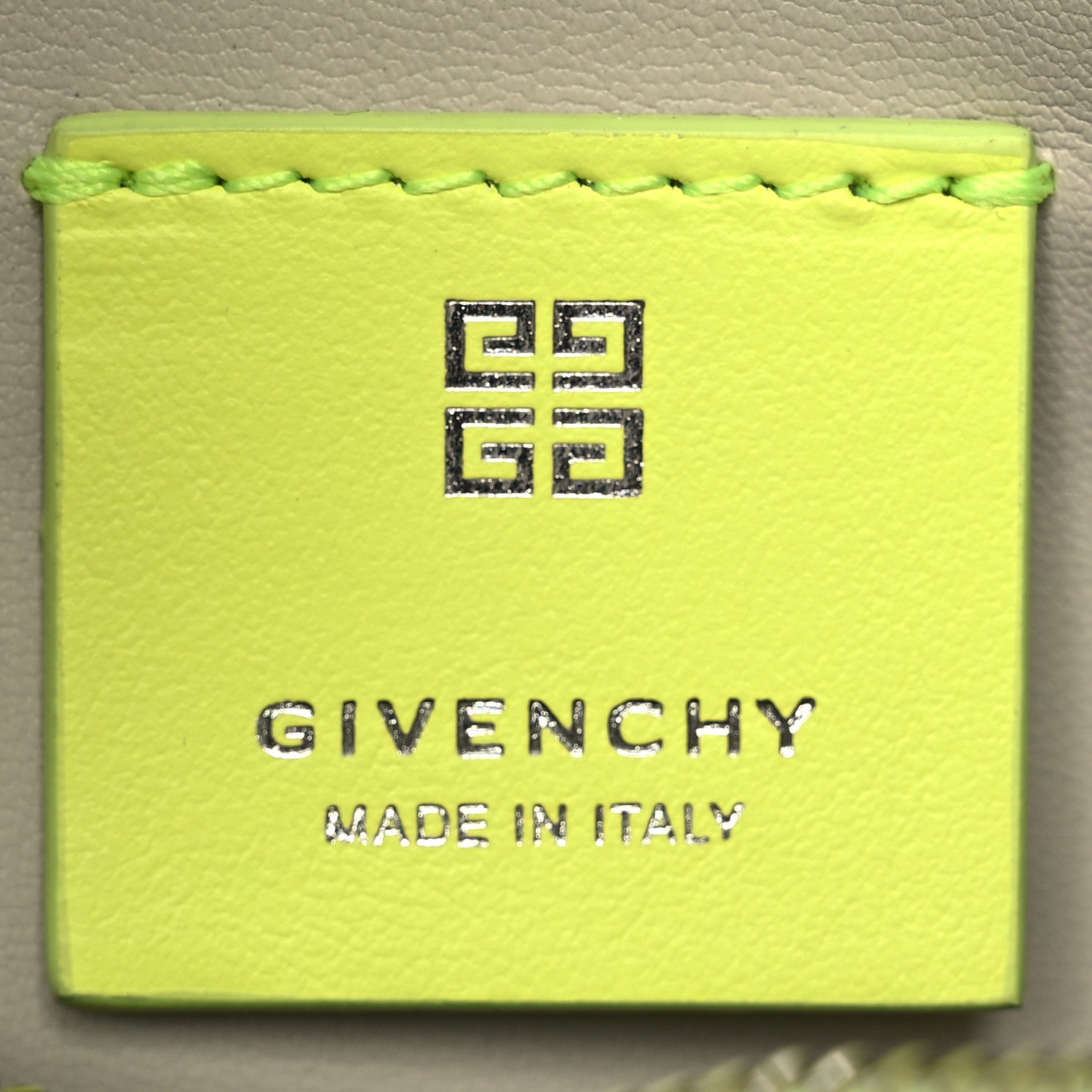 Givenchy Smooth Calfskin Small Moon Cut Out Shoulder Bag Fluo Yellow 6 of 12