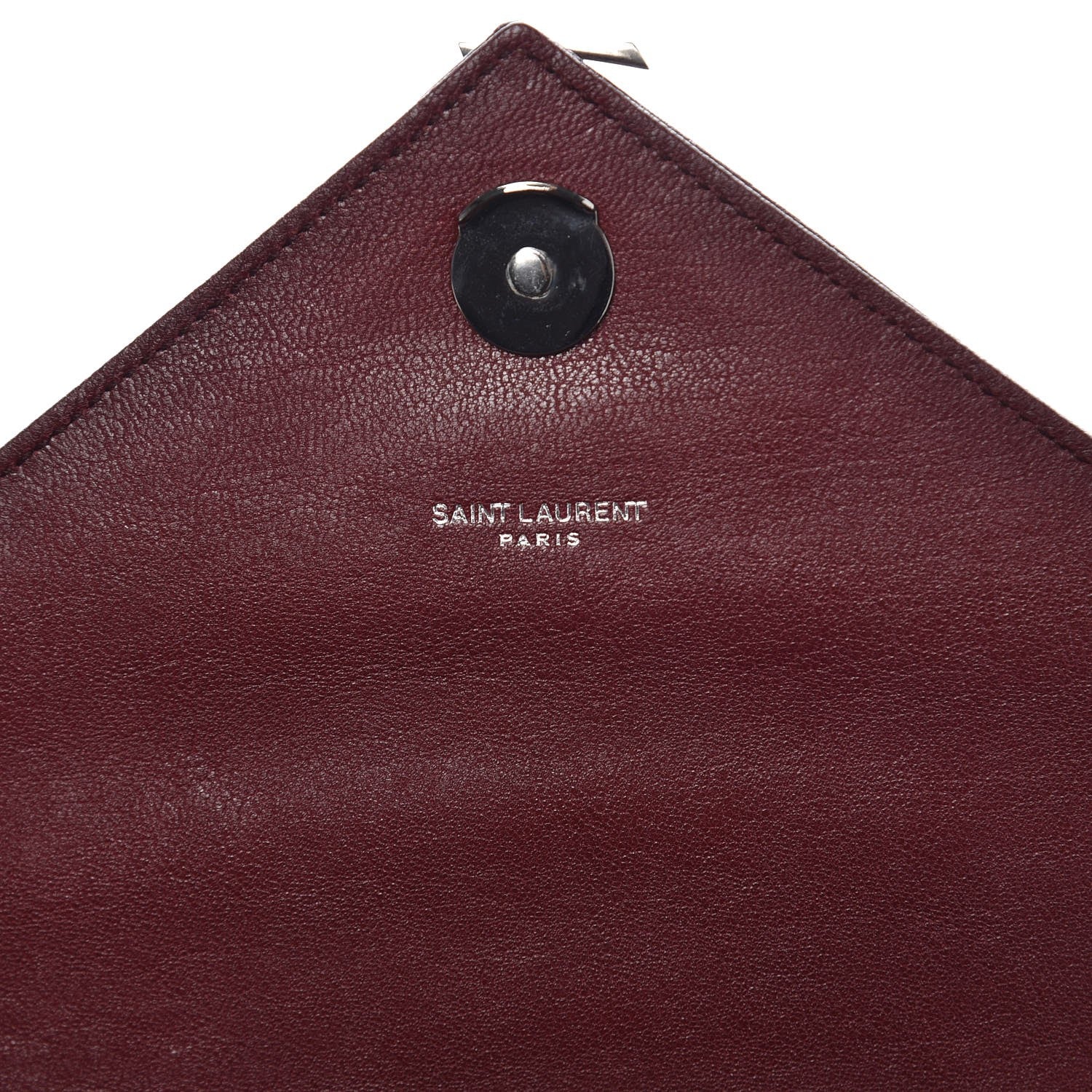 Saint Laurent Sheepskin Matelasse Chevron Monogram Medium College Bag Rouge Legion 6 of 8