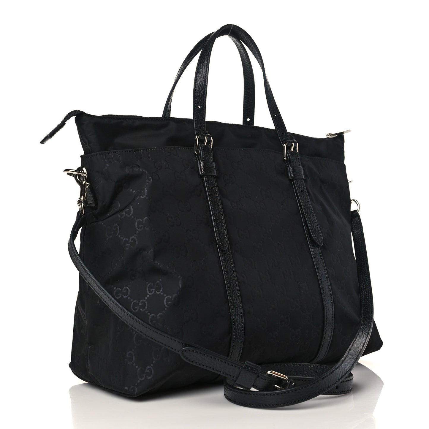 Nylon Monogram Tote Black