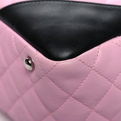 Chanel Calfskin Quilted Large Cambon Bowler Pink Black Pink Black 10 of 15