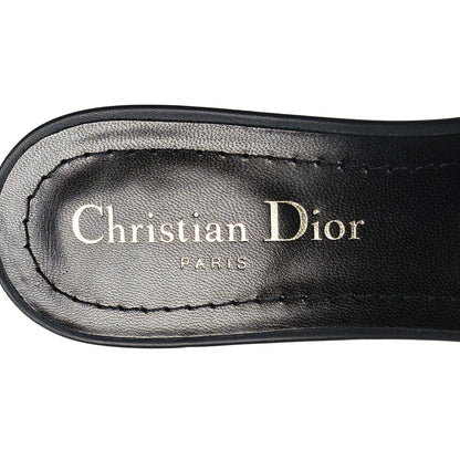 Christian Dior Cotton Embroidered Dway 40mm Slide Sandals 36.5 Deep Blue 35.5 Deep Blue 8 of 8