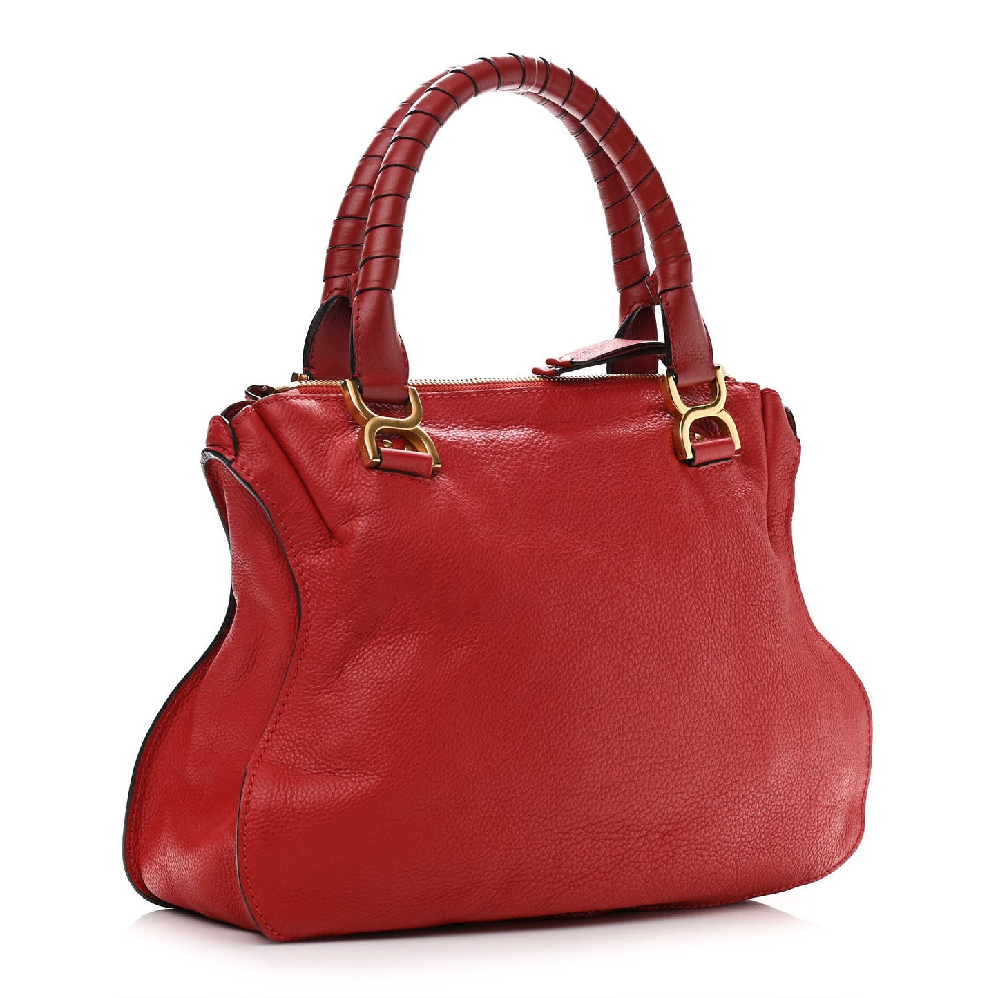 Calfskin Medium Marcie Satchel Red