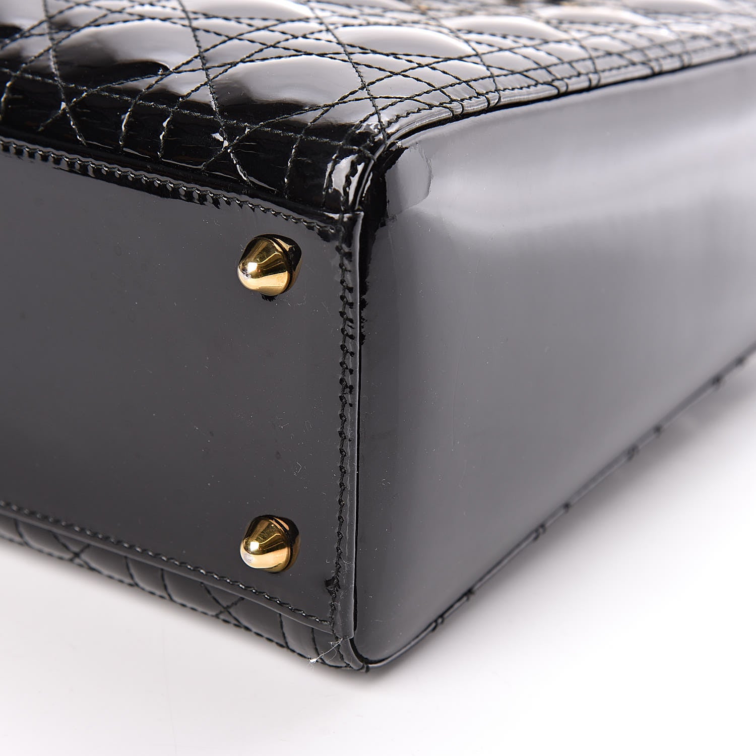 Christian Dior Patent Cannage Large Lady Dior Black 10 of 10