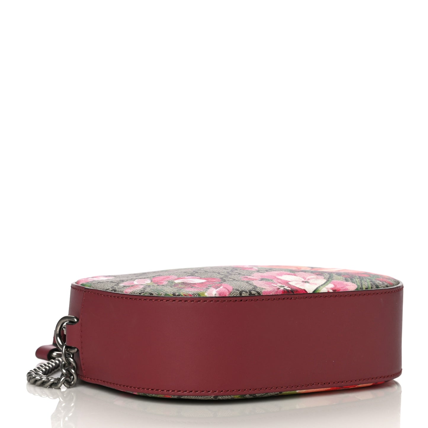 GG Supreme Monogram Blooms Mini Chain Shoulder Bag Beige Multicolor Dry Rose