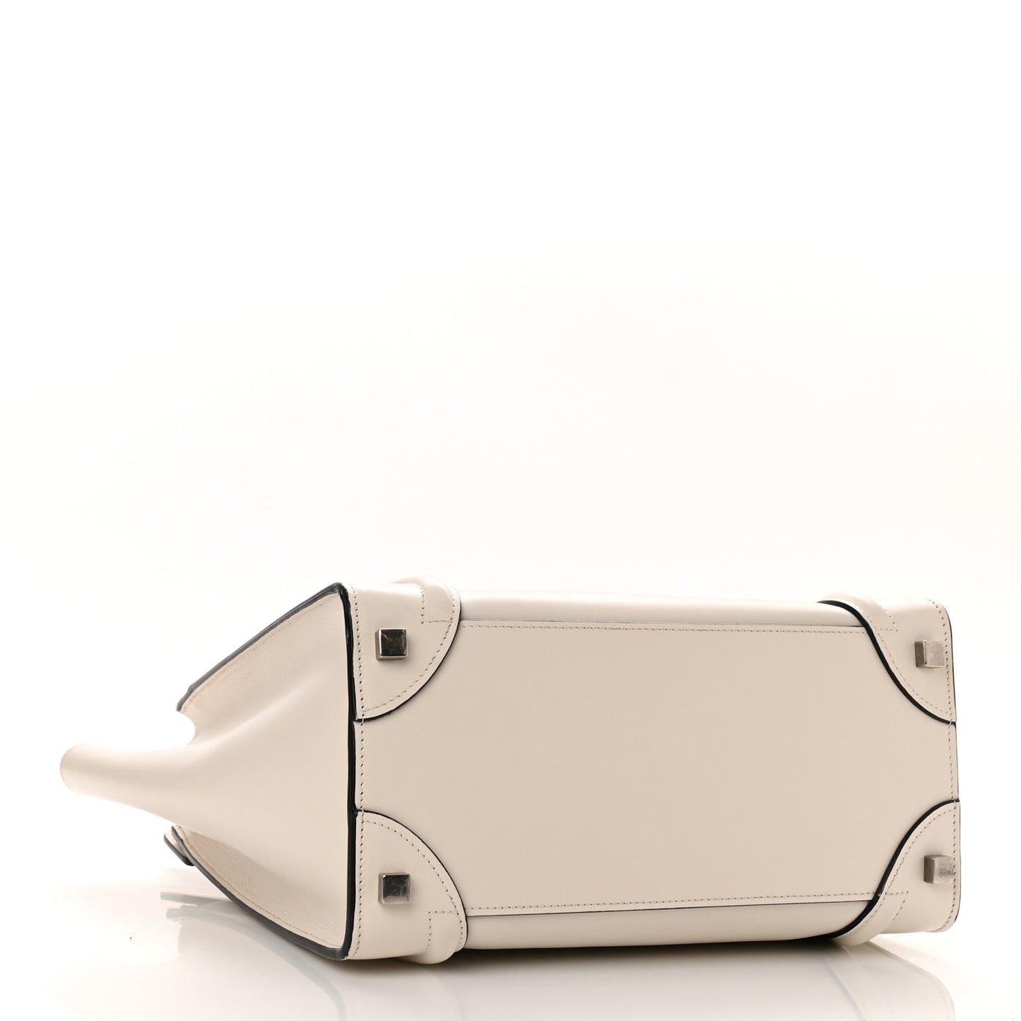 Smooth Calfskin Micro Luggage White