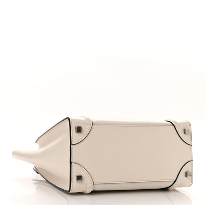 Celine Smooth Calfskin Micro Luggage White 5 of 11