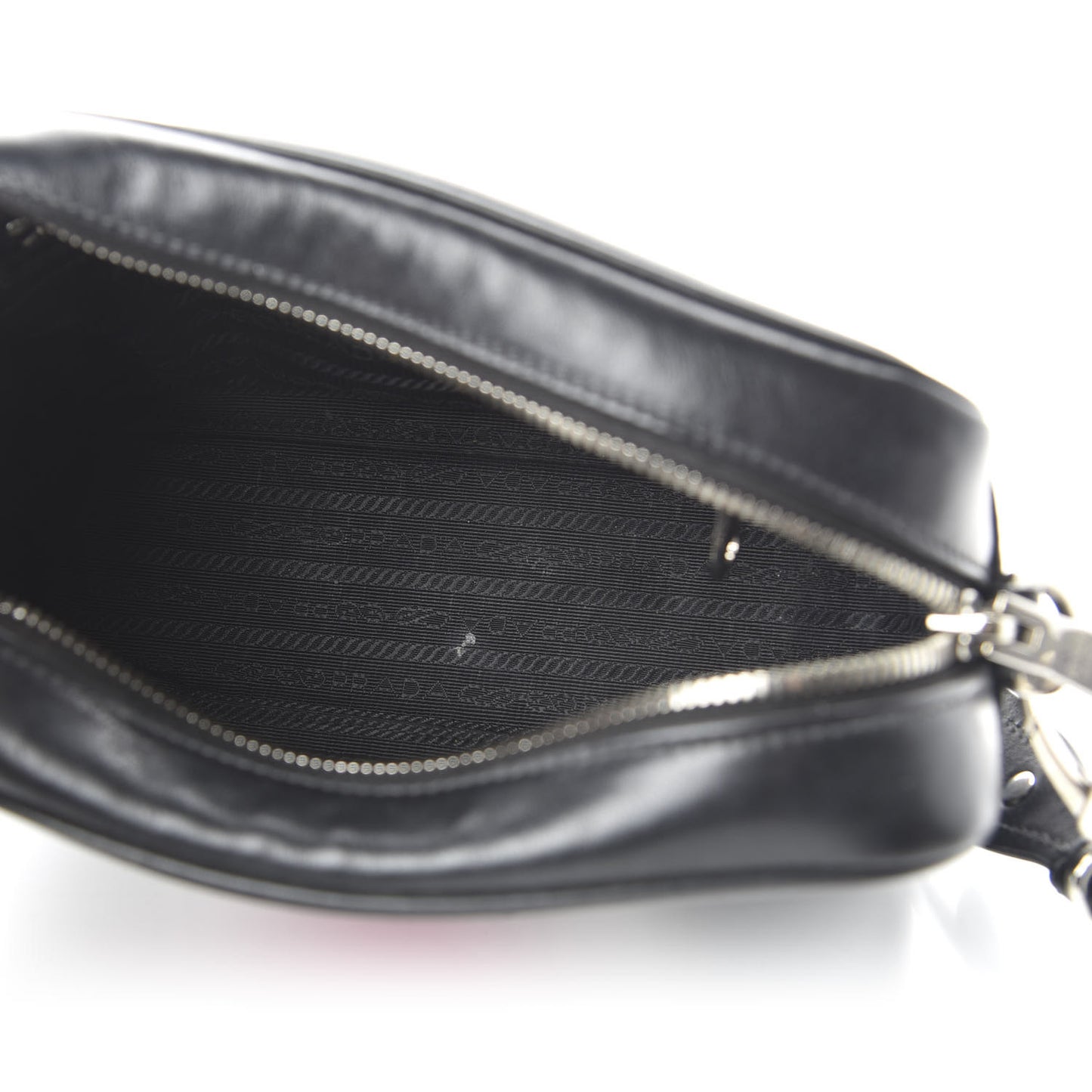 City Calf Banana Print Camera Bag Black Fuchsia