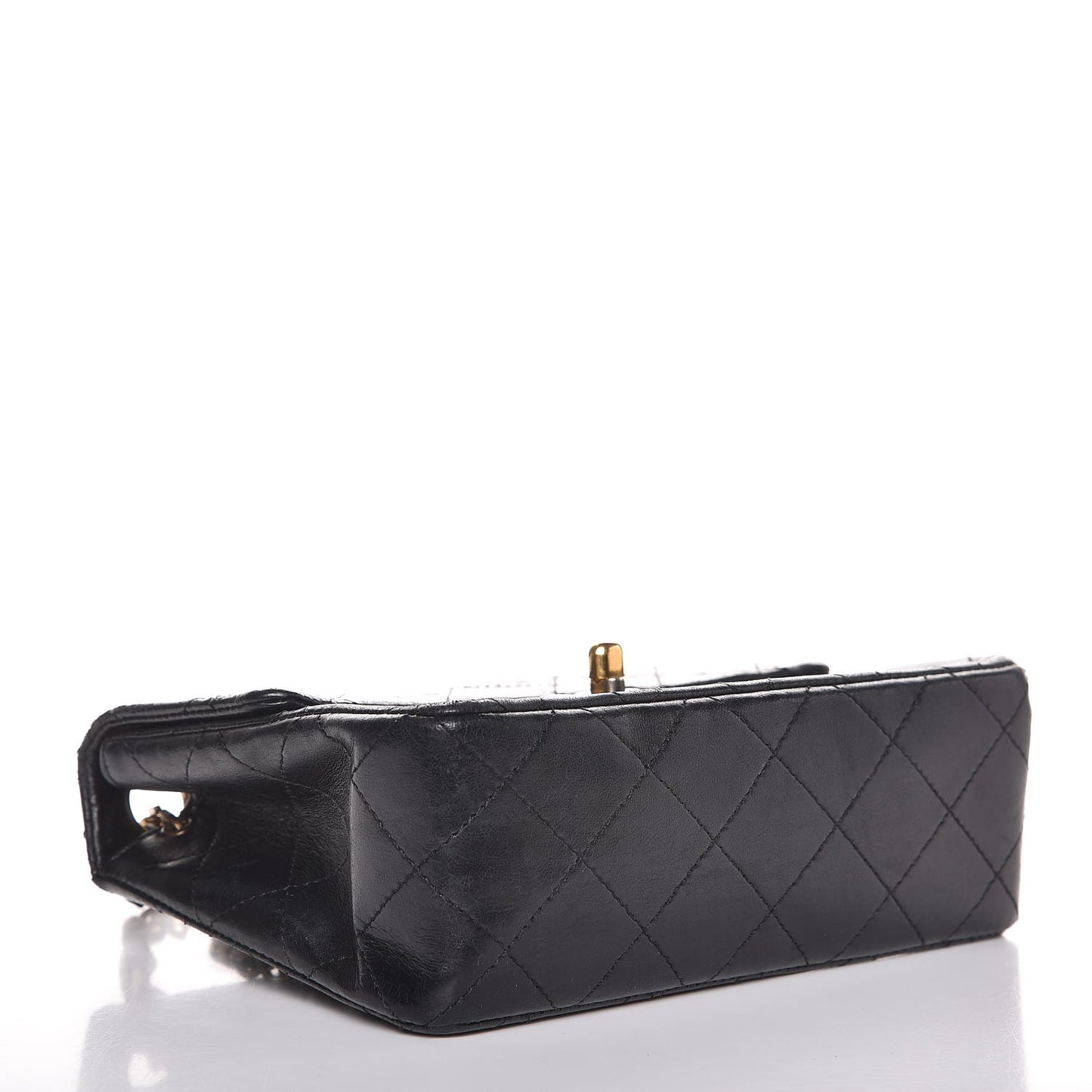 Lambskin Quilted Mini Square Flap Black