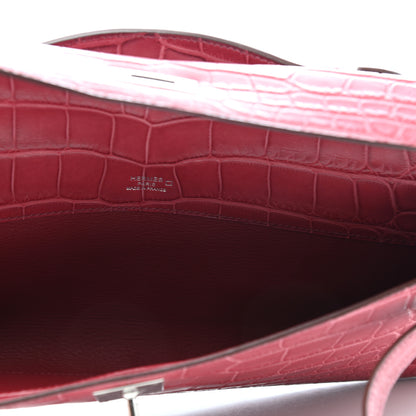 Hermes Matte Alligator Kelly Cut Pochette Bois De Rose 4 of 4