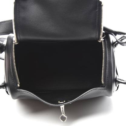 Hermes Shiny Alligator Swift Touch Mini Lindy 20 Black 4 of 9
