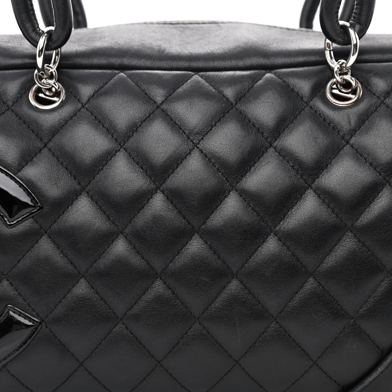 Chanel Calfskin Quilted Large Cambon Bowler Black 8 of 14