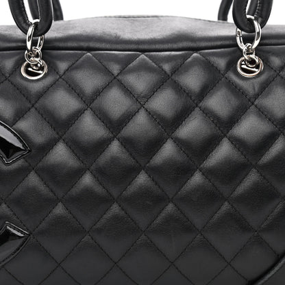 Chanel Calfskin Quilted Large Cambon Bowler Black 8 of 14