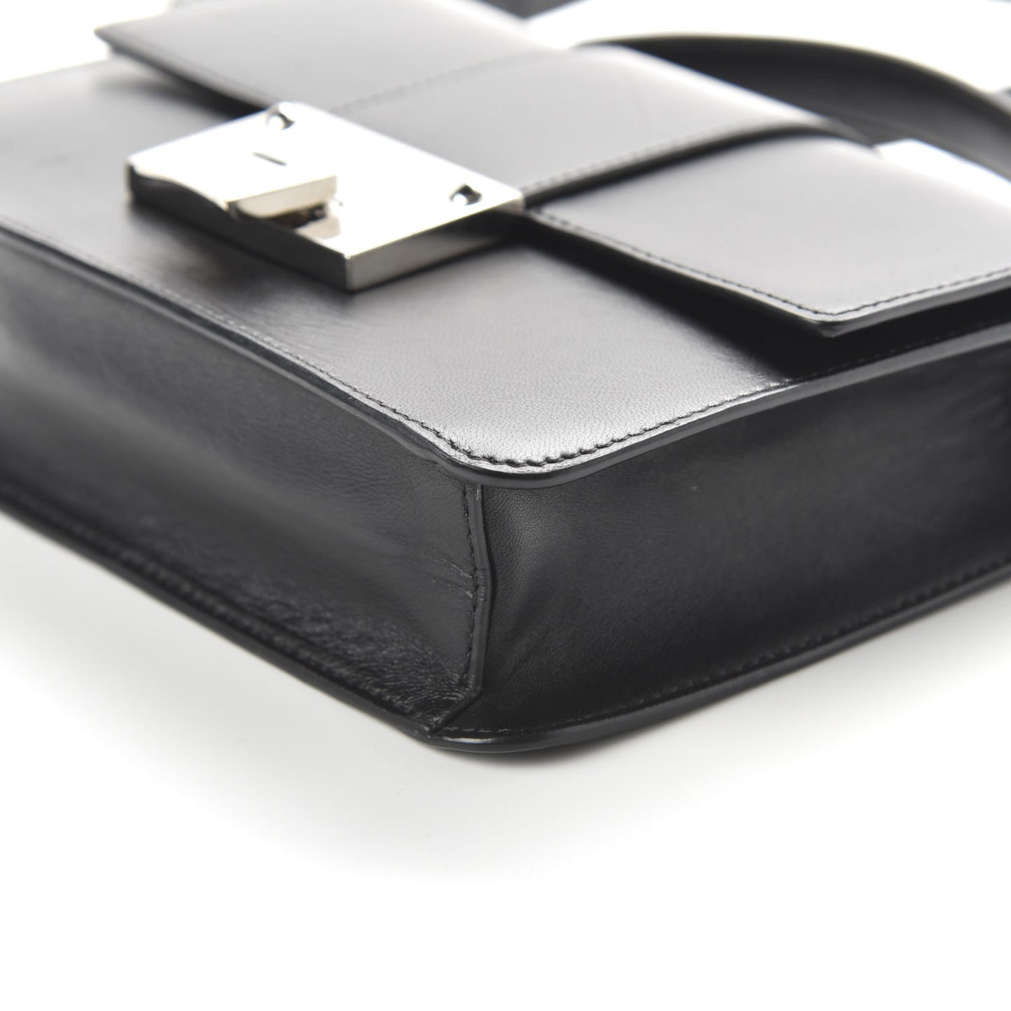 Smooth Calfskin Rebel Crossbody Bag Black